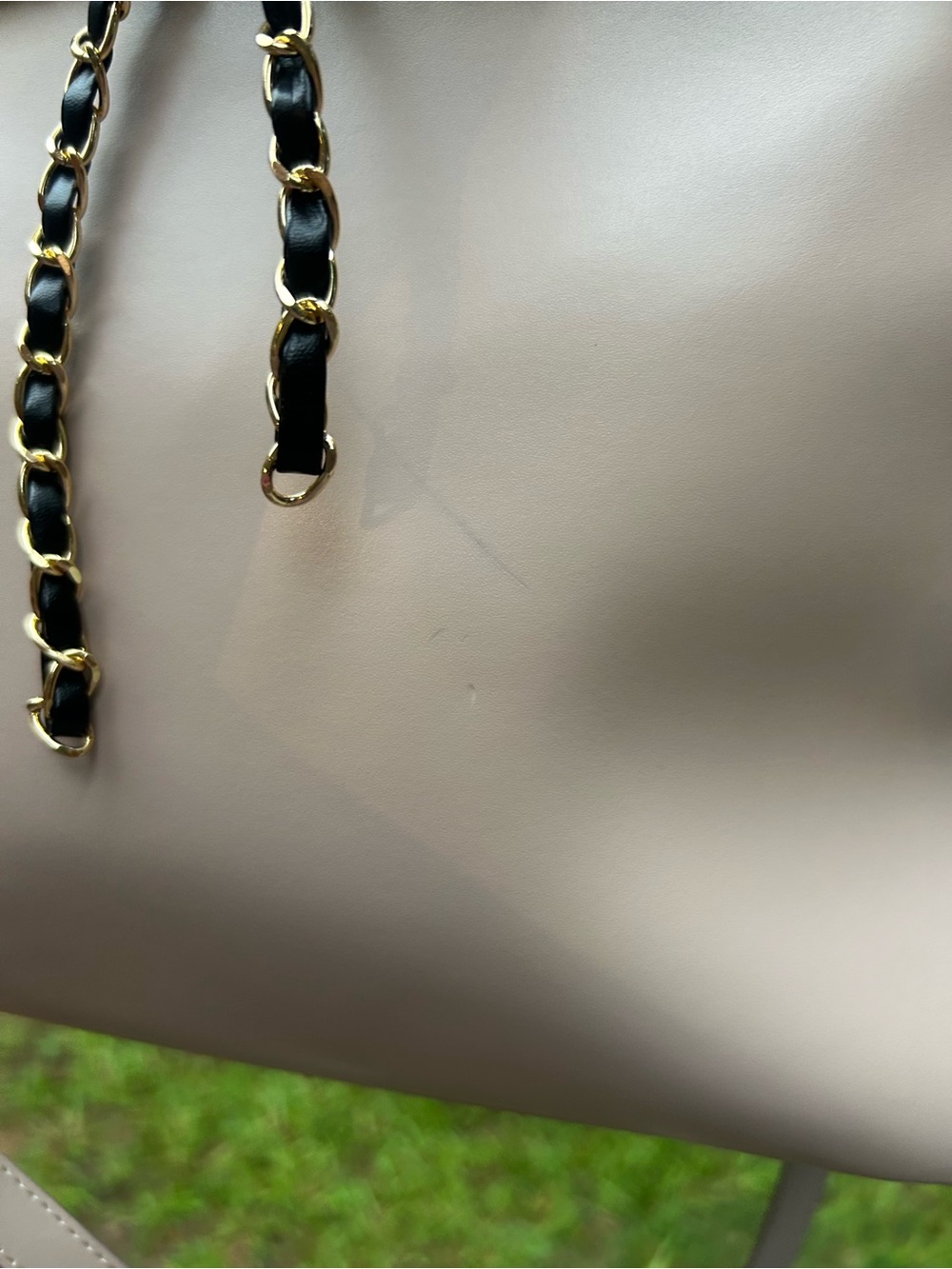 Furla Blush Pink Leather Tote Crossbody Bag Chain Detail Dust Bag - Read Details - Picture 8 of 15